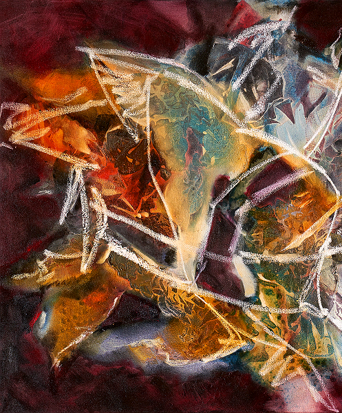 Ausschnitt von 2019 - No. 23 - 120x100 Öl/Leinwand